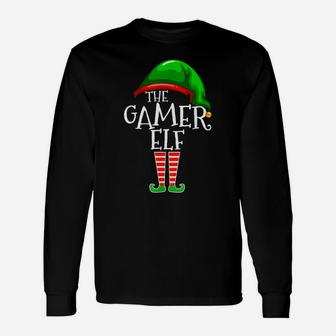 Gamer Elf Family Matching Group Christmas Gift Video Game Unisex Long Sleeve | Crazezy