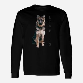 German Shepherd Shirt Women Men Kids Love Dog Mom Dad Gift Unisex Long Sleeve | Crazezy