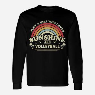 Girl Who Loves Sunshine And Volleyball Unisex Long Sleeve | Crazezy