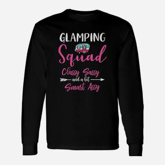 Glamping Squad Funny Matching Family Girls Camping Trip Unisex Long Sleeve | Crazezy CA