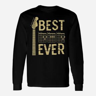 Guitarist Father Best Dad Ever D A D Chord Gifts Guitar Unisex Long Sleeve | Crazezy