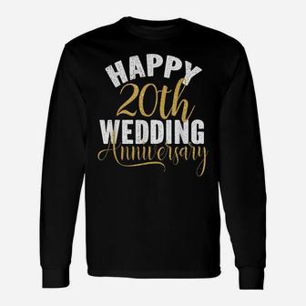 Happy 20Th Wedding Anniversary Matching Gift For Couples Unisex Long Sleeve | Crazezy UK