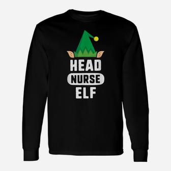 Head Nurse Elf Registered RN Matching Family Christmas Unisex Long Sleeve | Crazezy