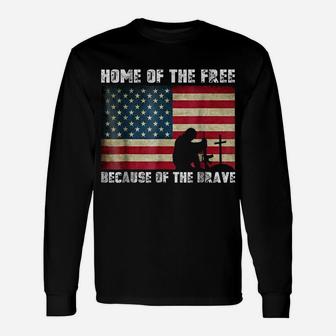 Home Of The Free Because Of The Brave - Veterans Tshirt Unisex Long Sleeve | Crazezy AU