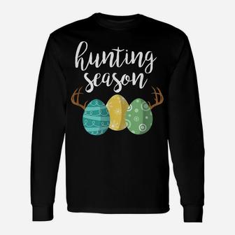 Hunting Season - Cute Bunny Funny Easter Shirt Unisex Long Sleeve | Crazezy