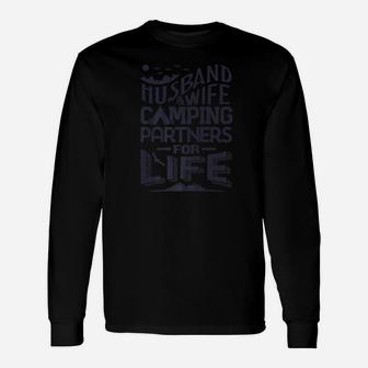 Husband And Wife Camping Partners For Life Men Women Unisex Long Sleeve | Crazezy