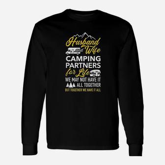 Husband And Wife Camping Partners For Life Rv Trailer Unisex Long Sleeve | Crazezy