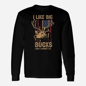 I Like Big Bucks And I Cannot Lie - Deer Hunting Season Unisex Long Sleeve | Crazezy