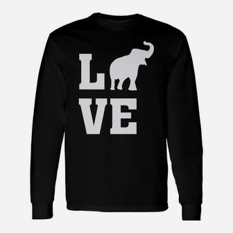 I Love Elephants - Animal Elephant Lover Unisex Long Sleeve | Crazezy