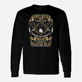 I Once Took A Solemn Oath To Defend A Constitution Veteran Unisex Long Sleeve | Crazezy CA