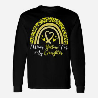 I Wear Yellow For My Daughter Spina Bifida Awareness Month Sweatshirt Unisex Long Sleeve | Crazezy DE