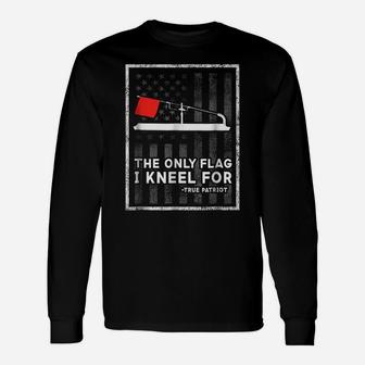 Ice Fishing Tip Up The Only Flag I Kneel For Unisex Long Sleeve | Crazezy