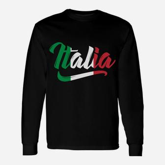 Italia Flag Italy Italian Italiano Family Heritage Gift Sweatshirt Unisex Long Sleeve | Crazezy
