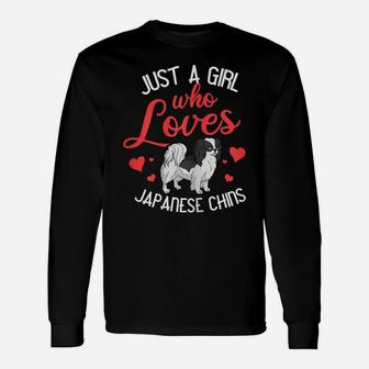 Japanese Chin Dog Gift Puppies Owner Lover Unisex Long Sleeve | Crazezy CA