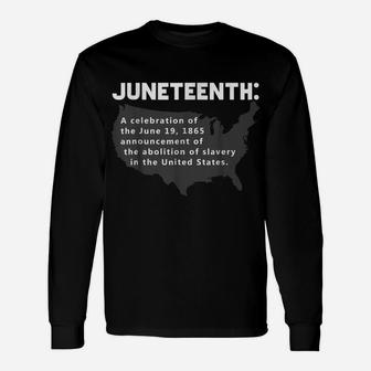 Juneteenth Celebrates Freedom Black African American T Shirt Unisex Long Sleeve | Crazezy