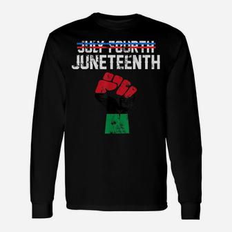 Juneteenth Shirt Black History American African Freedom Day Unisex Long Sleeve | Crazezy