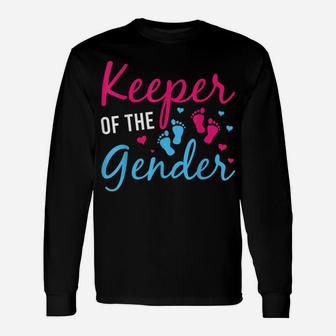 Keeper Of The Gender Baby Father Mother's Day Pregnancy Mom Unisex Long Sleeve | Crazezy UK