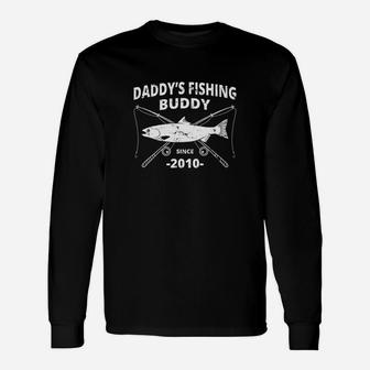 Kids Daddys Fishing Buddy Since 2010 9th Birthday Fishing Gift Unisex Long Sleeve | Crazezy DE