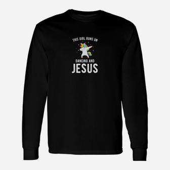 Kids Dance This Girl Loves Jesus And Dance Church Tee Unisex Long Sleeve | Crazezy