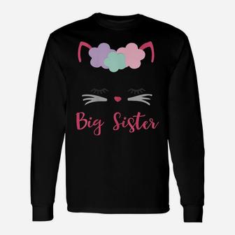 Kitty Cat Big Sister Shirt I'm Going To Be A Big Sister Tee Unisex Long Sleeve | Crazezy UK