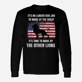 Lions Not Sheep No Longer Wake Up Sheep Wake Up Other Lions Unisex Long Sleeve | Crazezy CA