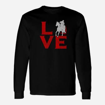 Love Barrel Racing Horse Lover Clothing Apparel Funny Tee Unisex Long Sleeve | Crazezy UK