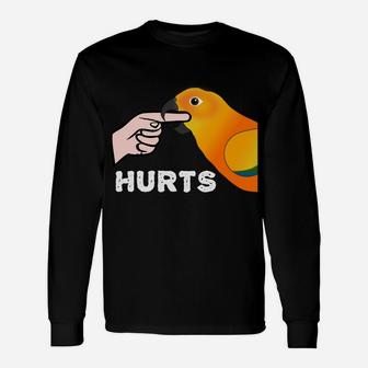 Love Hurts Sun Conure Parrot Biting Finger Unisex Long Sleeve | Crazezy UK