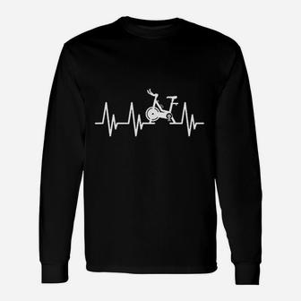 Love Spin Heartbeat Funny Gym Workout Fitness Unisex Long Sleeve | Crazezy