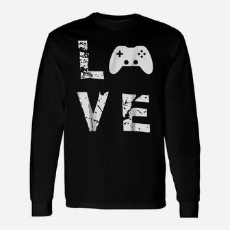 Love Video Games Valentine's Day Funny Unisex Long Sleeve | Crazezy CA