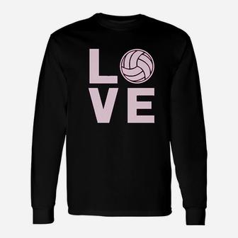 Love Volleyball Sweatshirt Gift For Volleyball Fans Women Unisex Long Sleeve | Crazezy