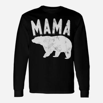 Mama Bear Cute Camping Mom Life Gift Unisex Long Sleeve | Crazezy
