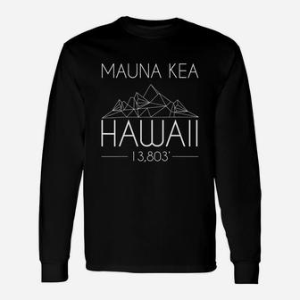 Mauna Kea Hawaii Mountains Outdoors Minimalist Hiking Tee Unisex Long Sleeve | Crazezy