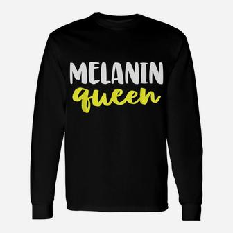 Melanin Queen Shirt For Women Pride Black History Month Unisex Long Sleeve | Crazezy UK