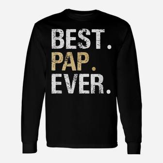 Mens Best Pap Graphic Pap Gift From Granddaughter Grandson Unisex Long Sleeve | Crazezy