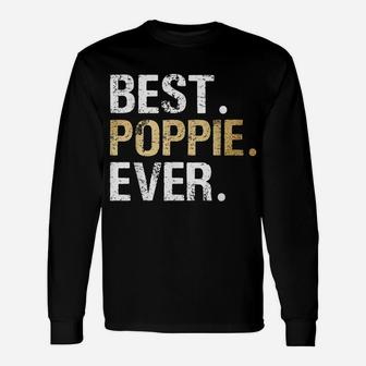 Mens Best Poppie Graphic Poppie Gift From Granddaughter Grandson Unisex Long Sleeve | Crazezy UK