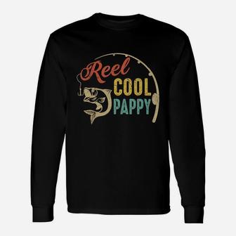 Mens Father's Day Gifts Shirt Vintage Fishing Reel Cool Pappy T-shirt Unisex Long Sleeve | Crazezy