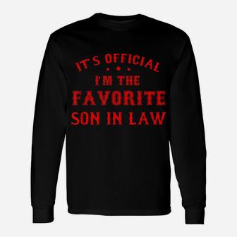 Mens Favorite Son In Law Funny Son-In-Law Birthday Christmas Gift Unisex Long Sleeve | Crazezy DE