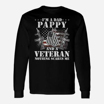 Mens I'm A Dad Pappy Veteran Father's Day Gift Tee Shirt Unisex Long Sleeve | Crazezy DE