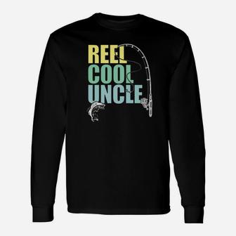 Mens Reel Cool Uncle Fishing Daddy Fathers Day Shirt Unisex Long Sleeve | Crazezy CA