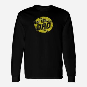 Mens Softball Dad Shirt Fastpitch Father's Day T-shirt Black Men B0714djysz 1 Unisex Long Sleeve | Crazezy DE