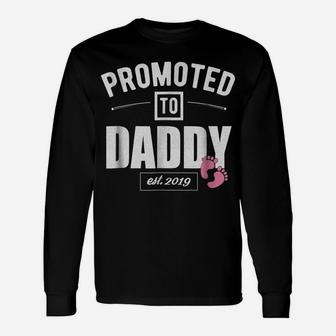 Mens Vintage Promoted To Daddy Its A Girl 2019 New Dad Shirt Unisex Long Sleeve | Crazezy AU