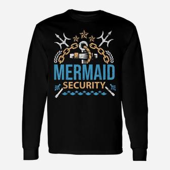 Merman Mermaid Party Swimming Sea Waves - Mermaid Security Unisex Long Sleeve | Crazezy AU