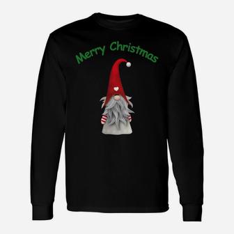 Merry Christmas Gnome Original Vintage Graphic Design Saying Sweatshirt Unisex Long Sleeve | Crazezy AU