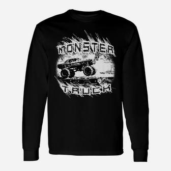 Monster Truck Racing, Crushing Jumping Cars Unisex Long Sleeve | Crazezy
