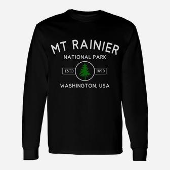 Mount Rainier National Park Washington Gifts Souvenir WA Unisex Long Sleeve | Crazezy