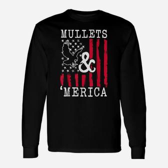 Mullet Shirt Usa Eagle Mullet Merica Vintage American Flag Unisex Long Sleeve | Crazezy