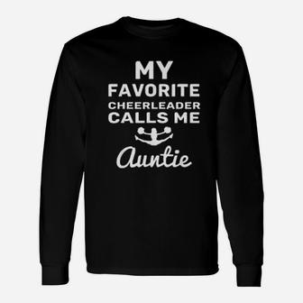 My Favorite Cheerleader Calls Me Auntie Football Mom Unisex Long Sleeve | Crazezy DE