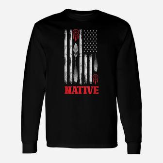 Native American Day Flag Usa For A Native American Unisex Long Sleeve | Crazezy