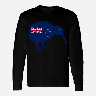 New Zealand Kiwi Bird Flag Souvenir Sweatshirt Unisex Long Sleeve | Crazezy