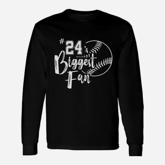 Number Biggest Fan Softball Player Mom Dad Family Unisex Long Sleeve | Crazezy UK